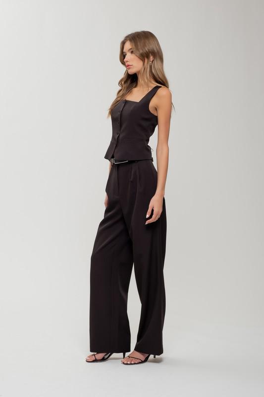 Black Pleated Dress Pants