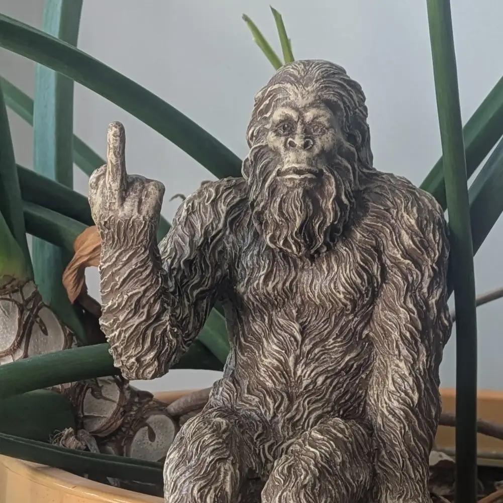 Bigfoot 'the Rude' Sasquatch Statue 10 Inch H Shelf Sitter
