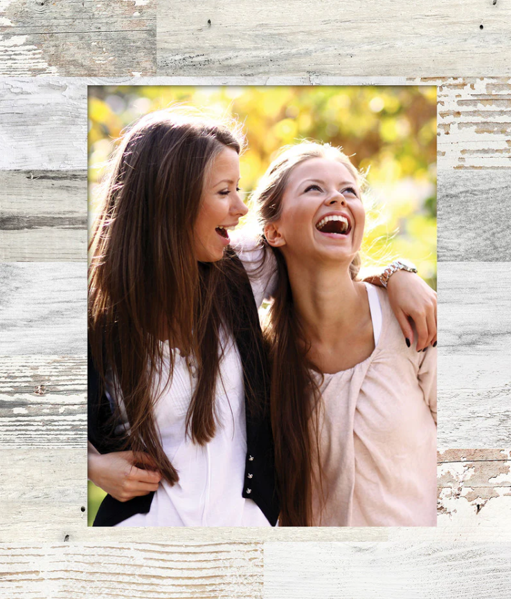 White Faux Wood Photo Frame 8x10