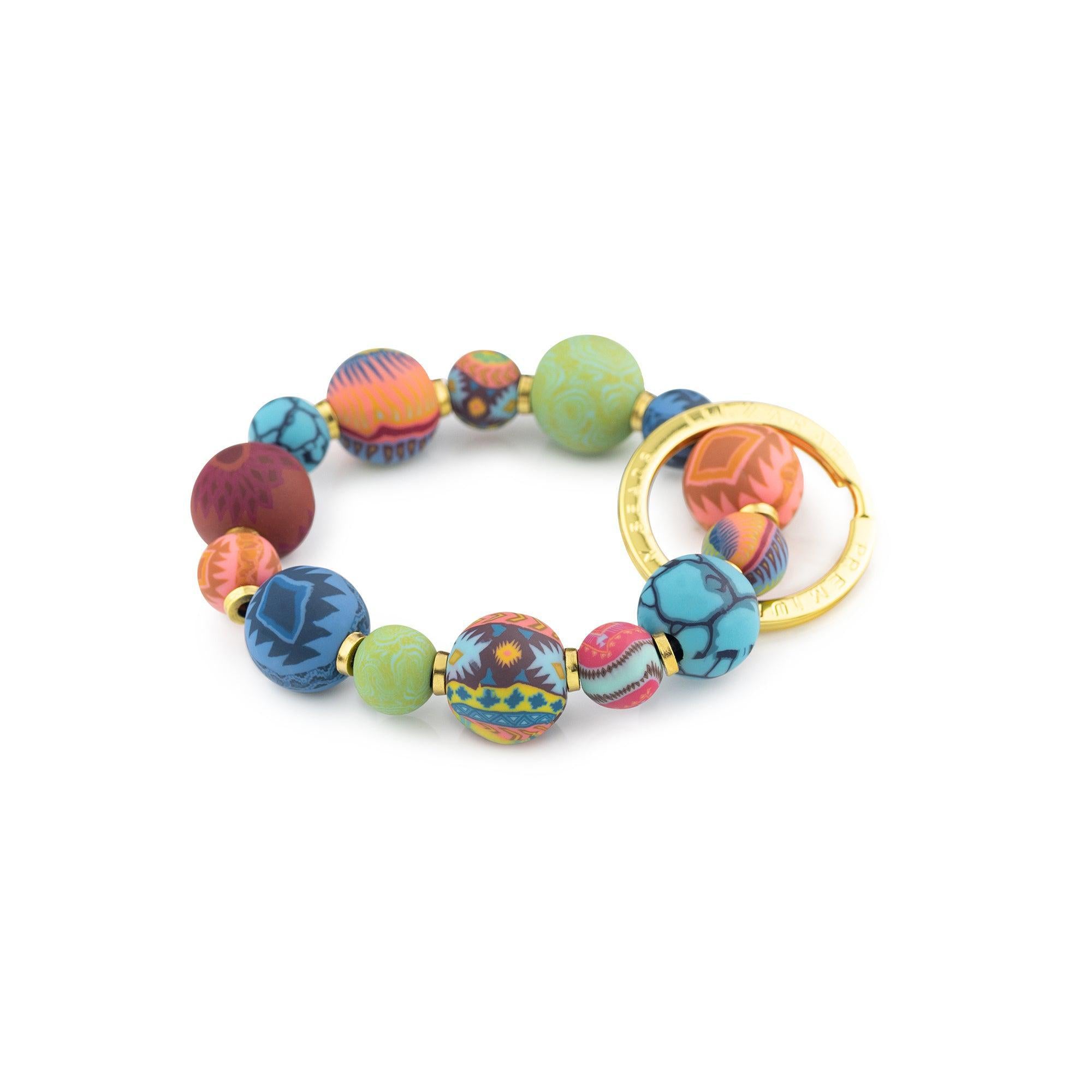 Sedona Sky Bead Wrist Keychain