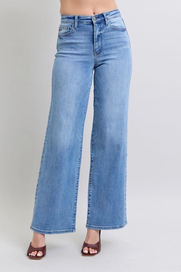 Judy Blue HW Vintage Wash Retro Wide Leg