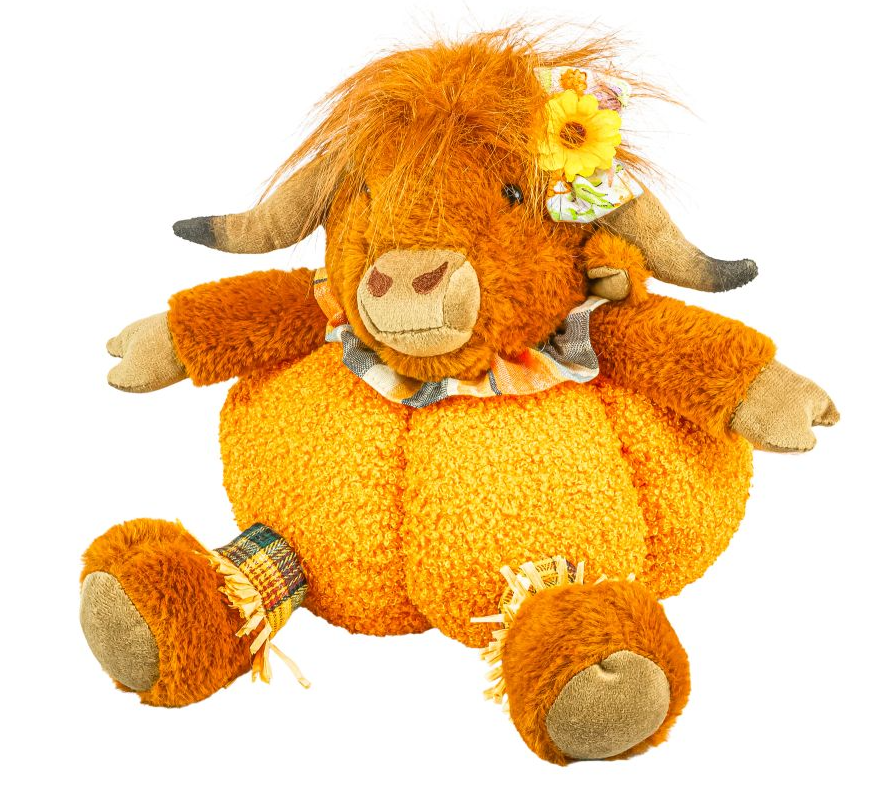 Fat Pumpkin Highland Cow Sitter