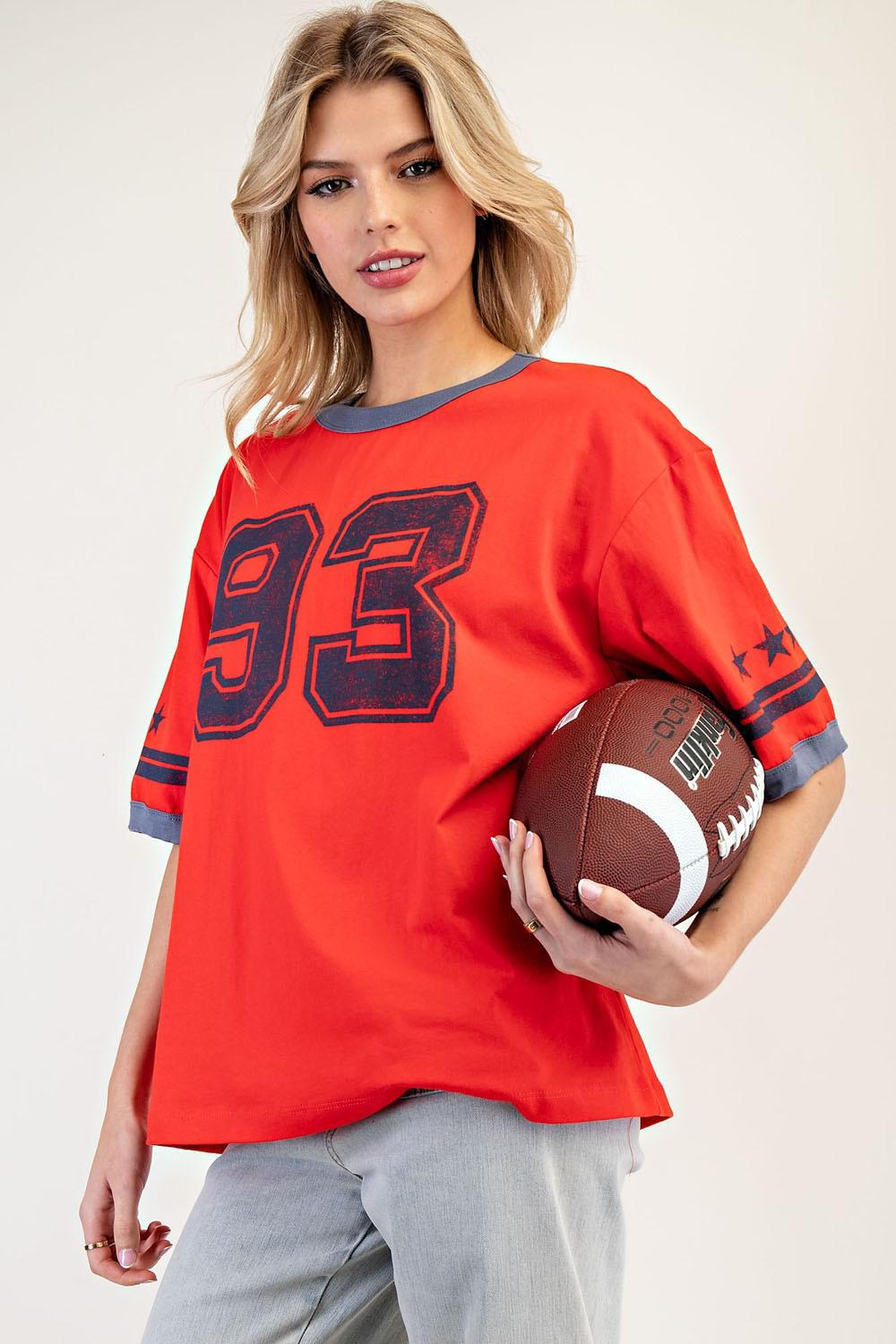 Varsity Round Neck T-shirt