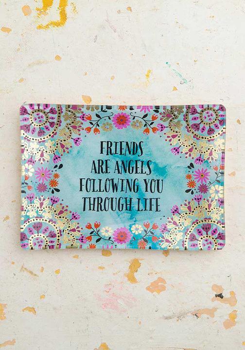 Friends Are Angels Glass Tray