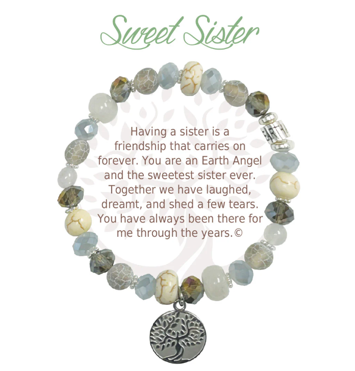 Earth Angel Natural Stone Bracelet - Sweet Sister