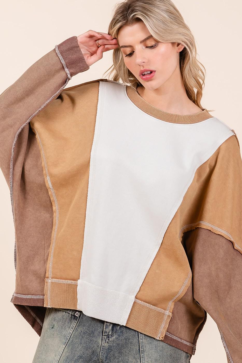 Camel Dolman Sweatshirt