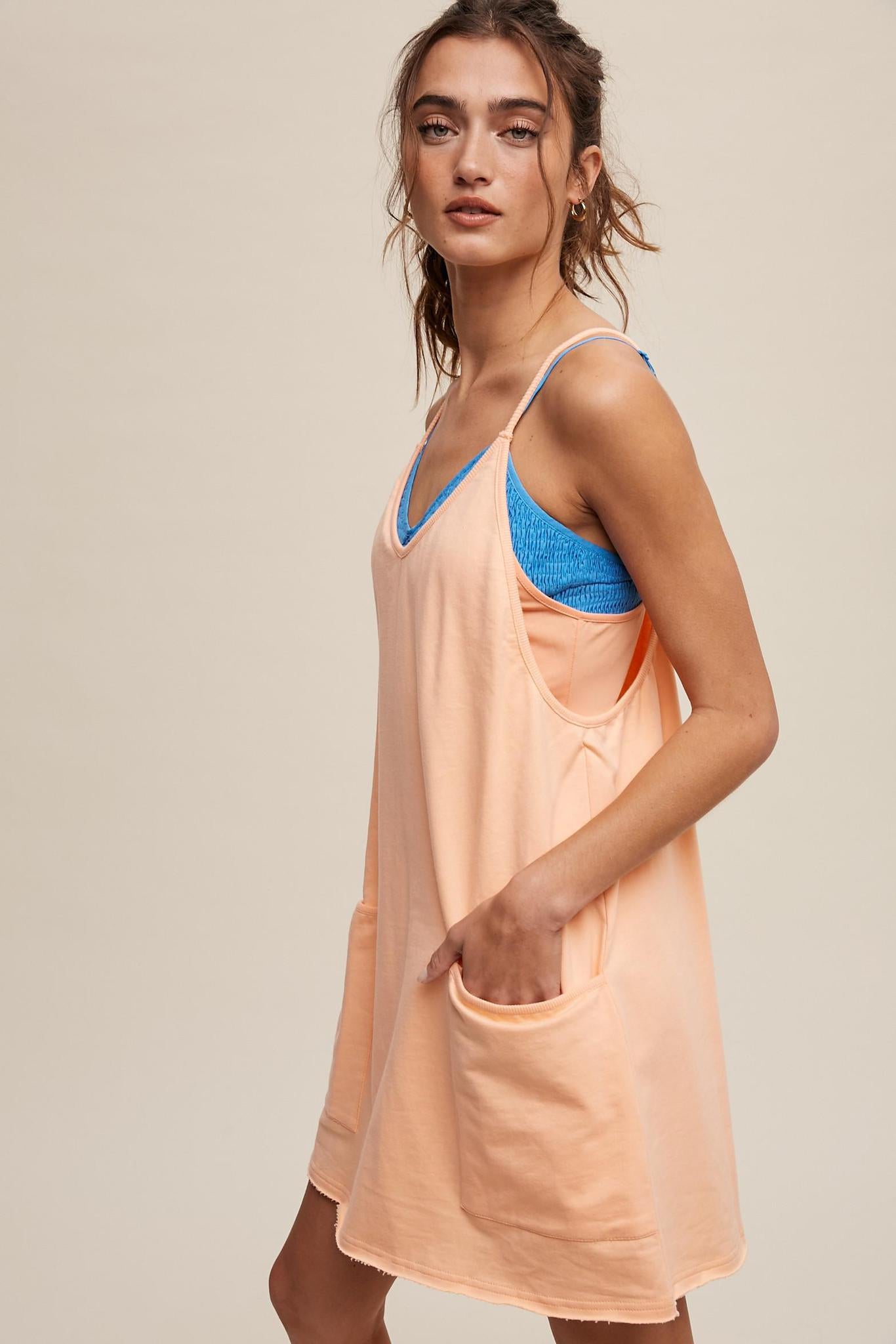 Peachy Relaxed Tank Dress