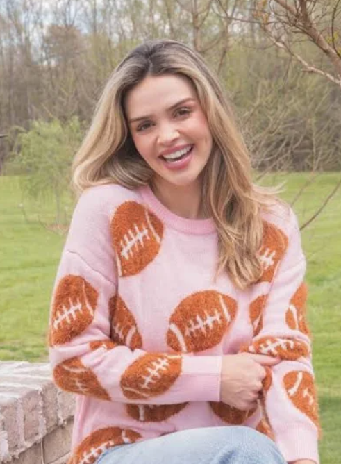 Simply Southern Fuzzy Football Sweater