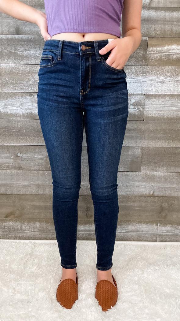 Judy Blue HW Skinny Handsand Jeans