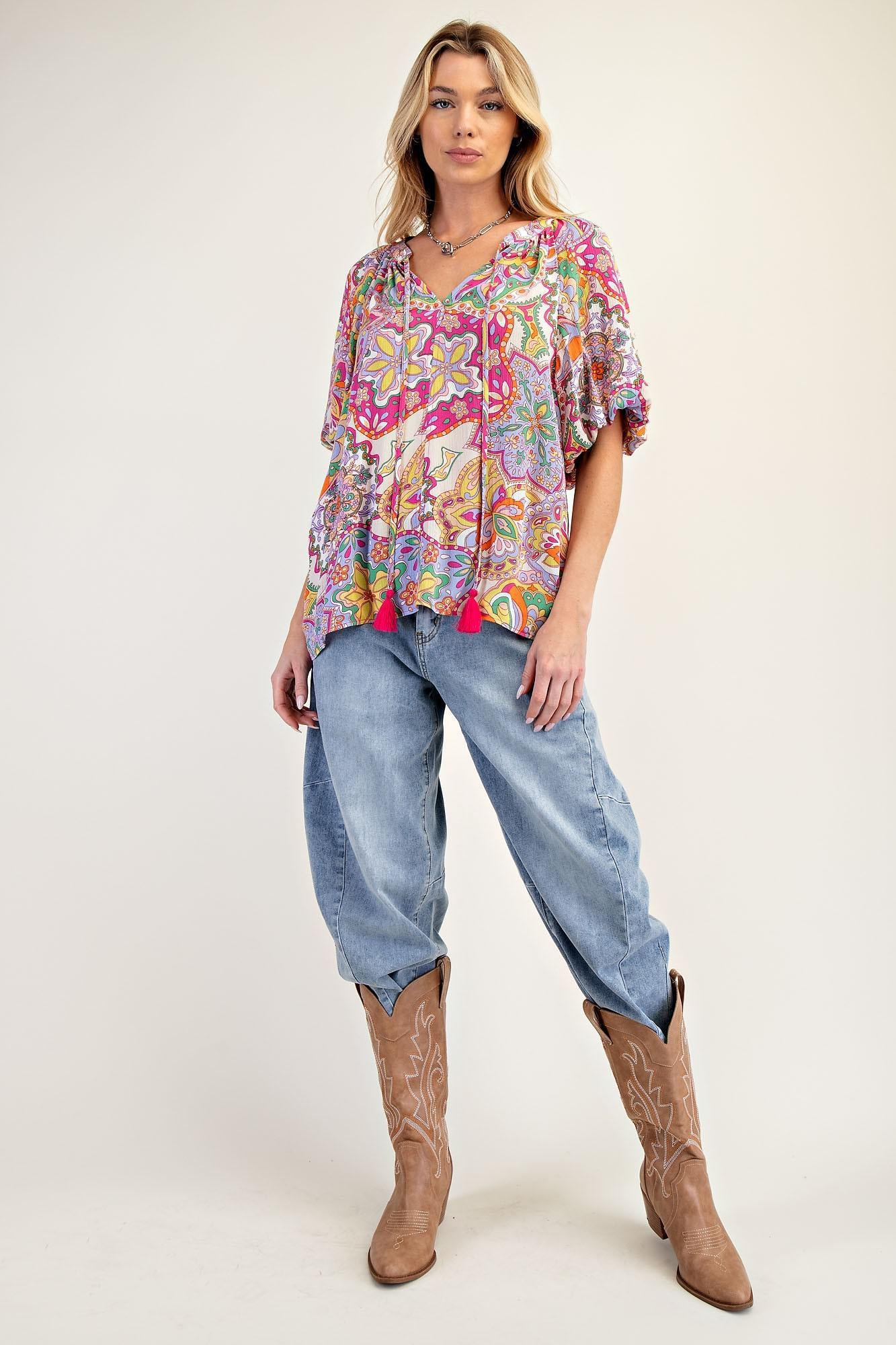 Grape Mist Rayon Tassel Top