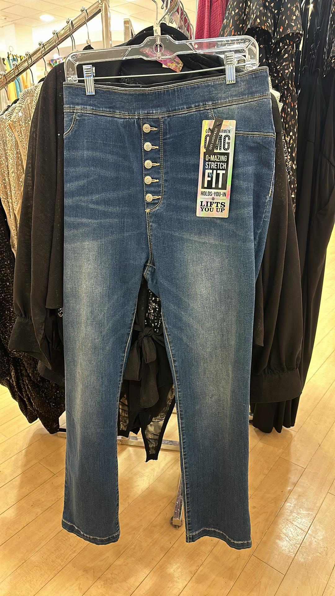 Straight Leg Button Fly Jeans