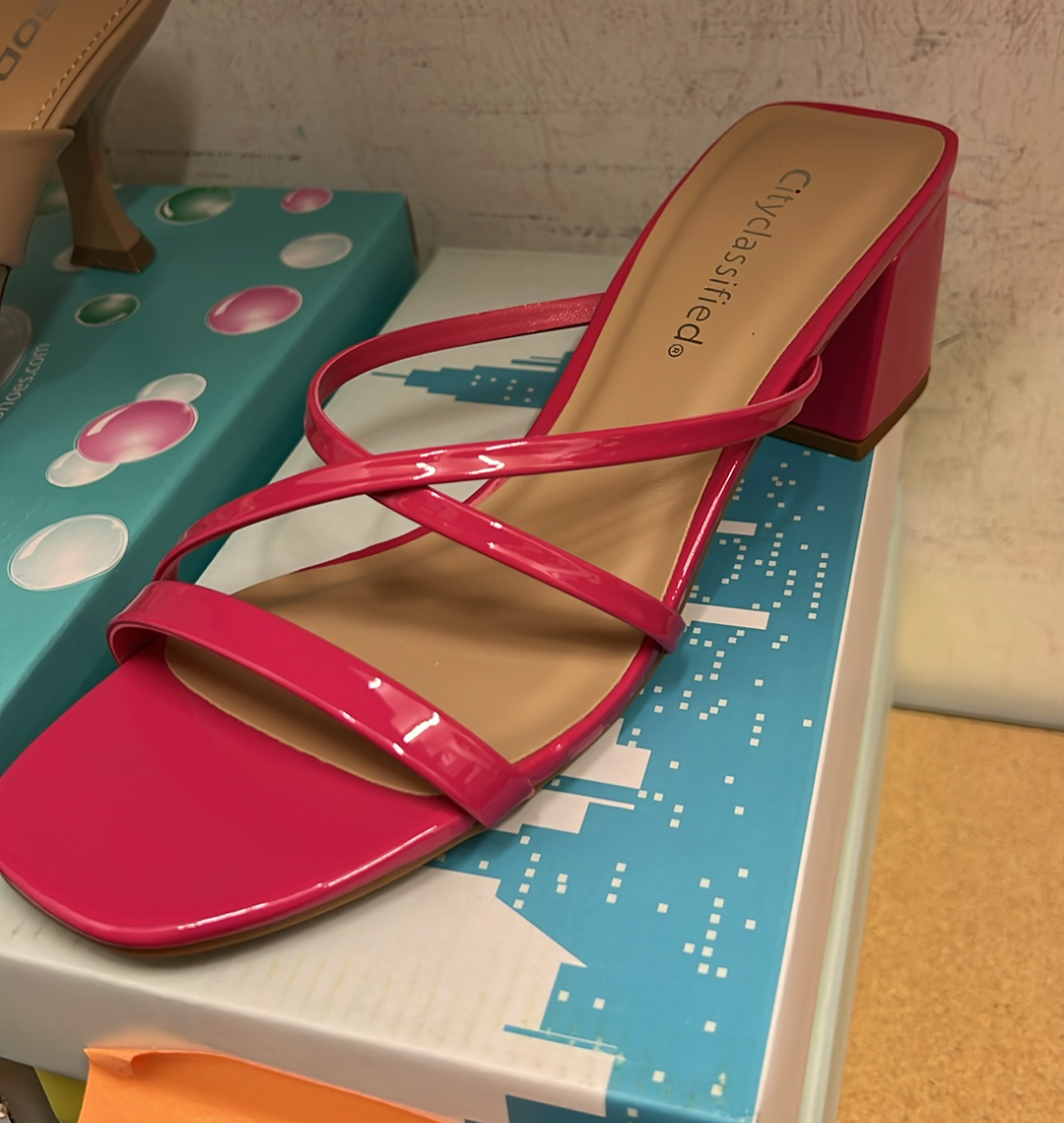 Crimp Hot Pink Heels