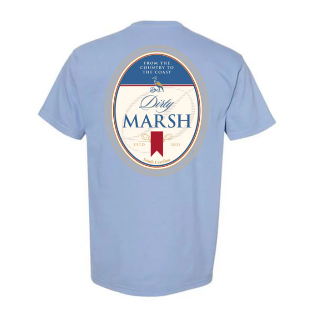 Beer Label Tee | Washed Denim
