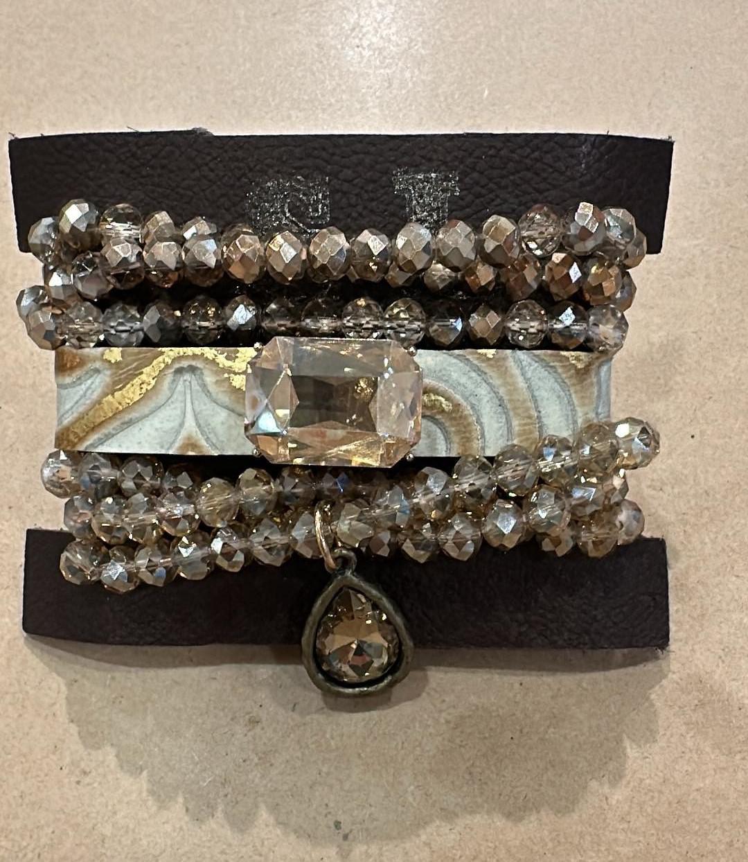Neutral Beaded Bracelet Stack