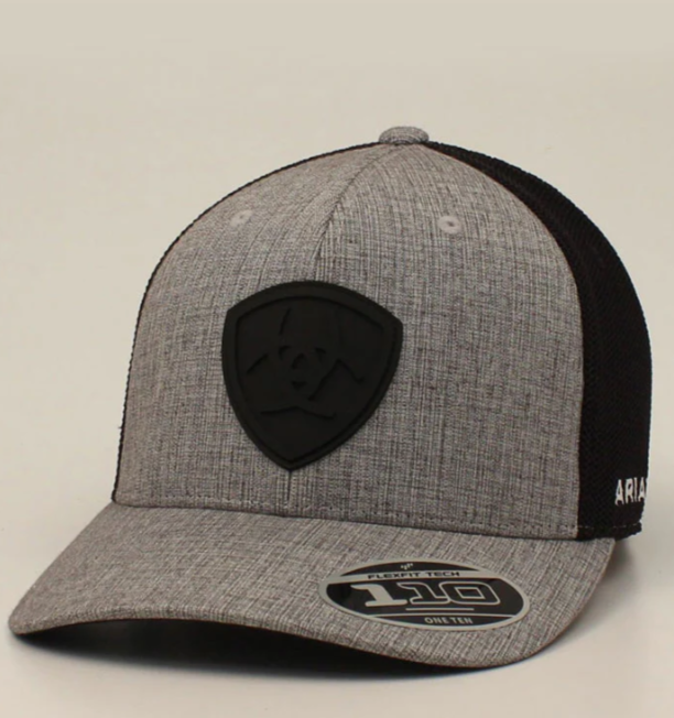 Ariat Snapback Flexfit 110 Rubber Shield Patch Cap Charcoal