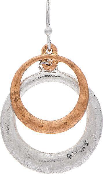 Two Tone Circle on Circle Earring