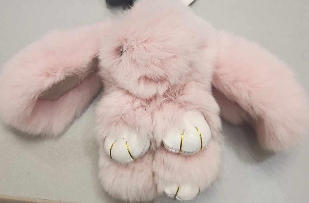 Fuzzy Bunny Keychain