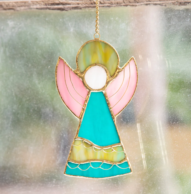 Stained Glass Angel- Window Hanger