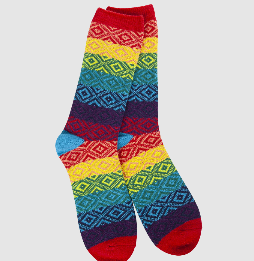 Rainbow Weekend Gem Crew Socks
