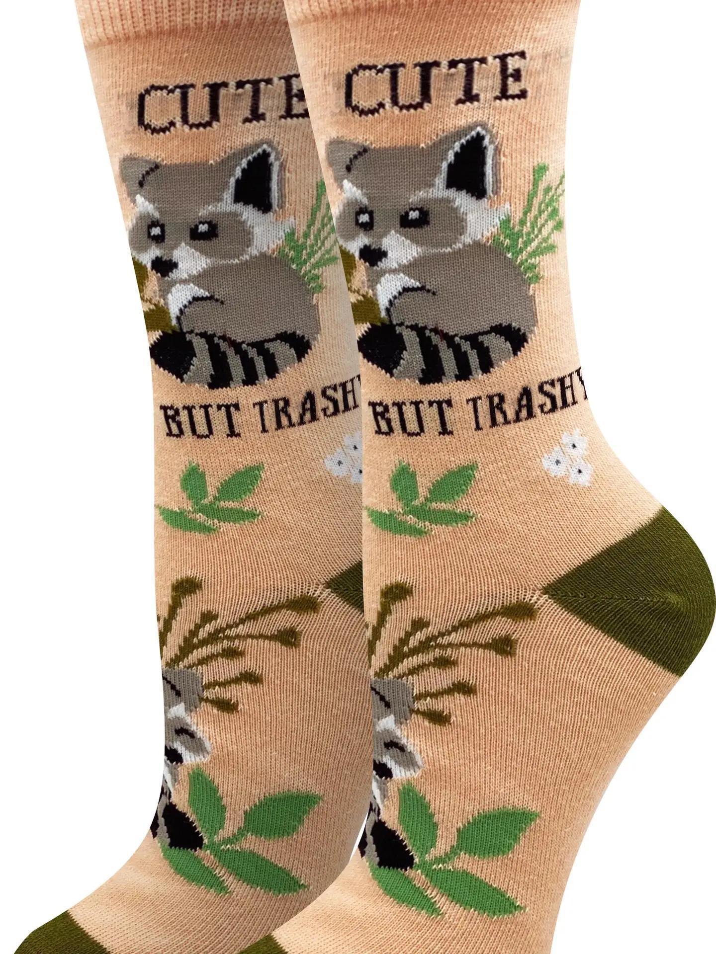 Trashy But Cute Raccoon Socks