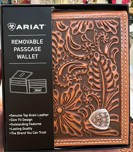 Ariat Light Leather Floral Wallet