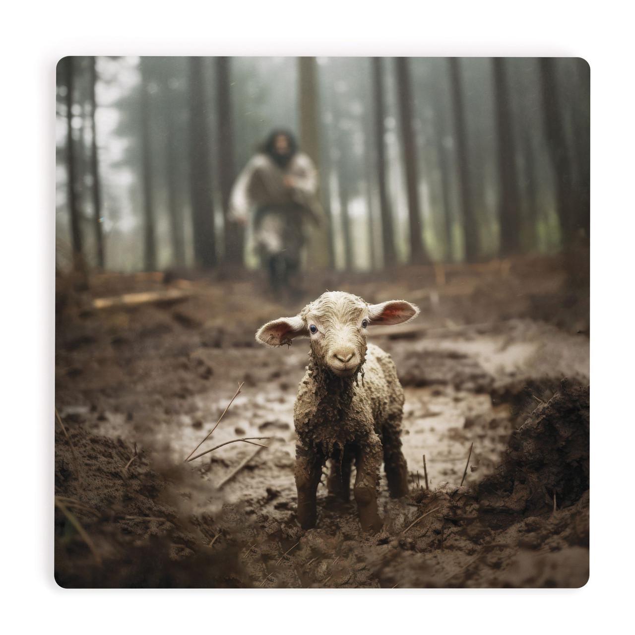 I Am Found Collection Coaster - Lamb
