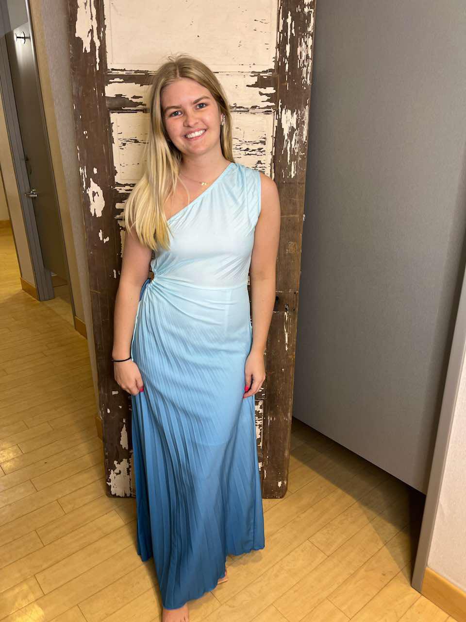 Blue Ombre Maxi-Dress