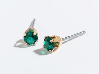 May Emerald Stud Earrings