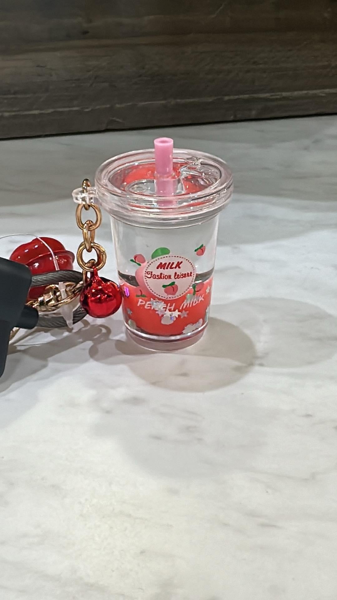 Peach Milk Key Chain