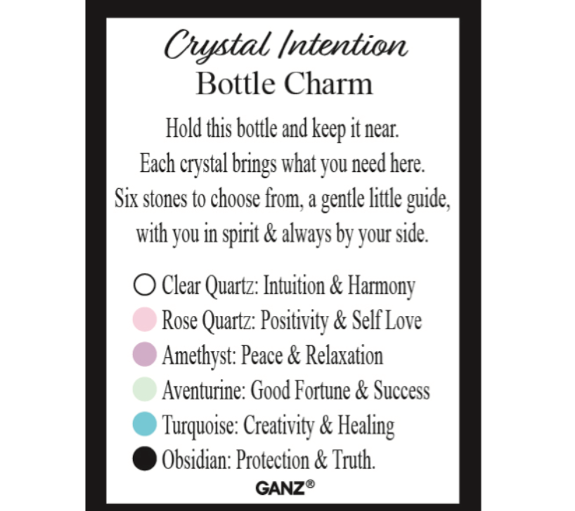 Crystal Intention Bottle Charms