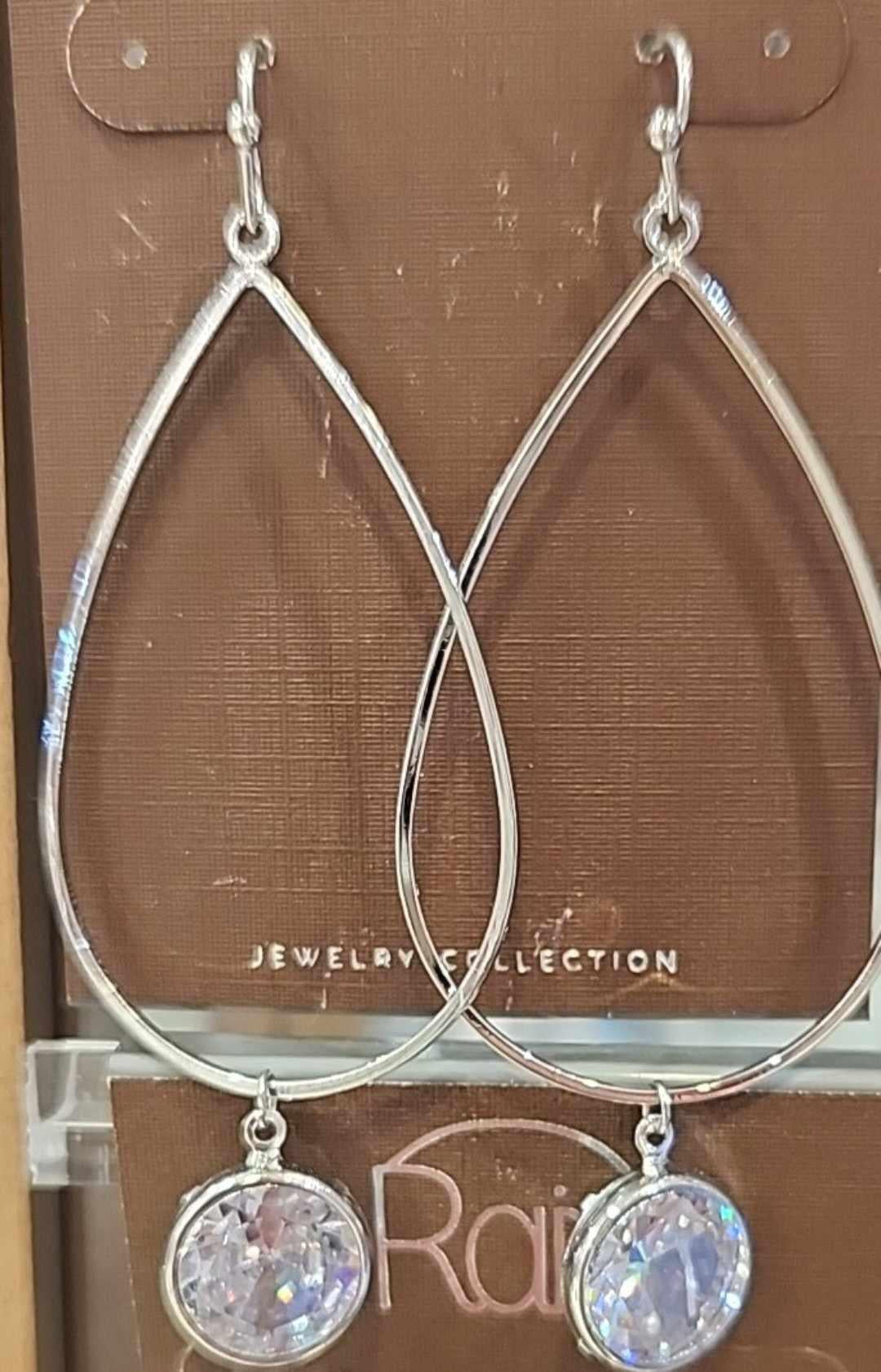 Big Crystal Teardrop Earrings