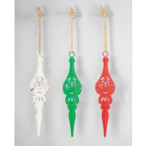 Manger Icicle Metal Ornament