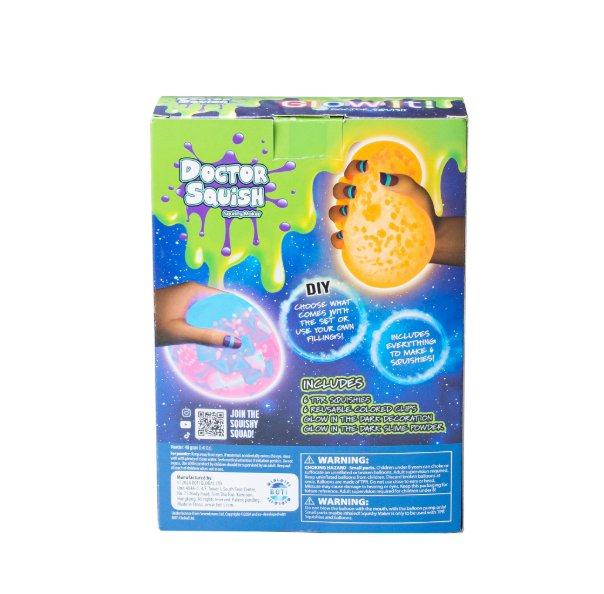 Doctor Squish Squishy Maker 6-Pack Refill - Glow it! Edition