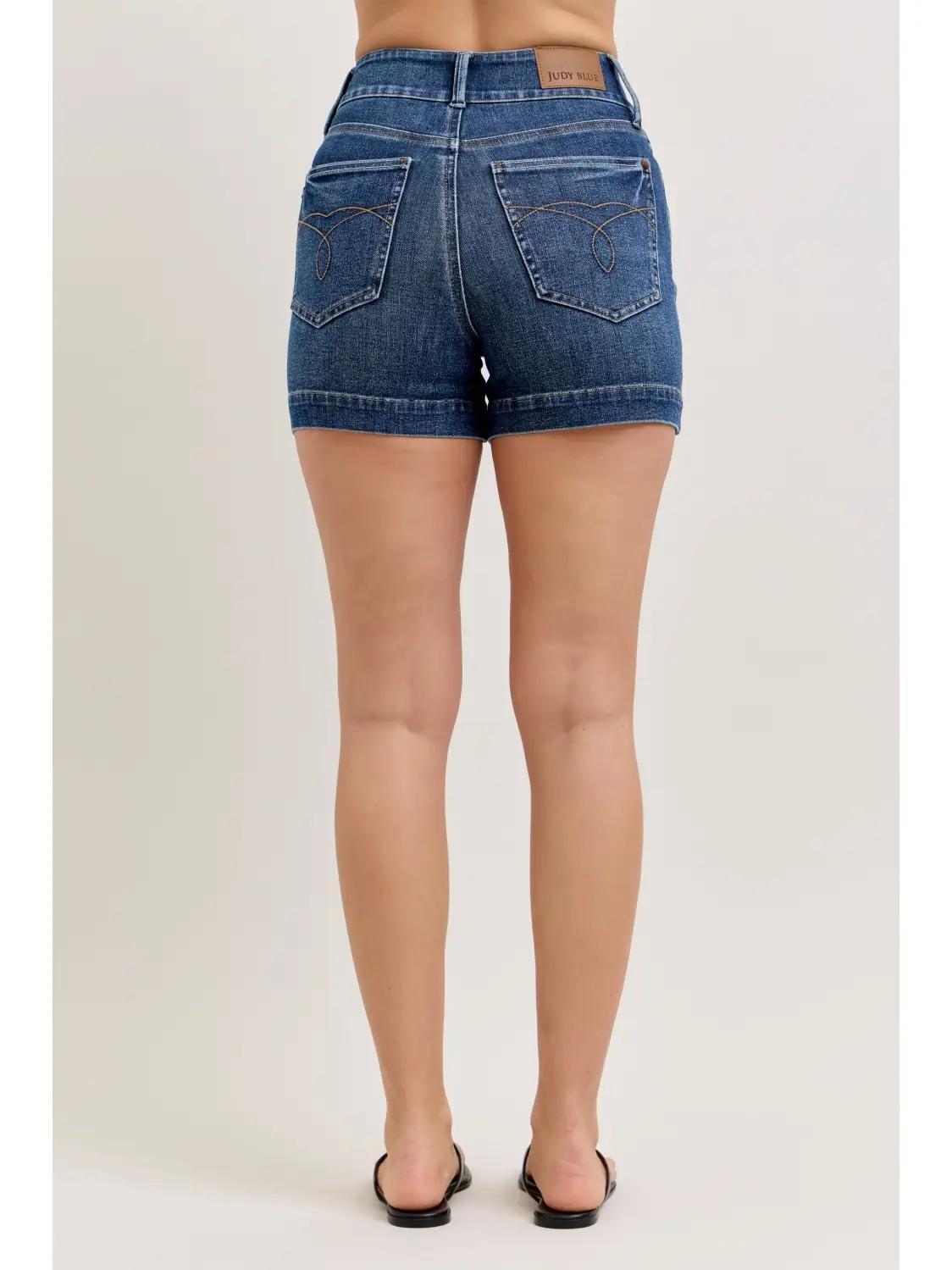 Judy Blue Tummy-Control HW Slim Shorts