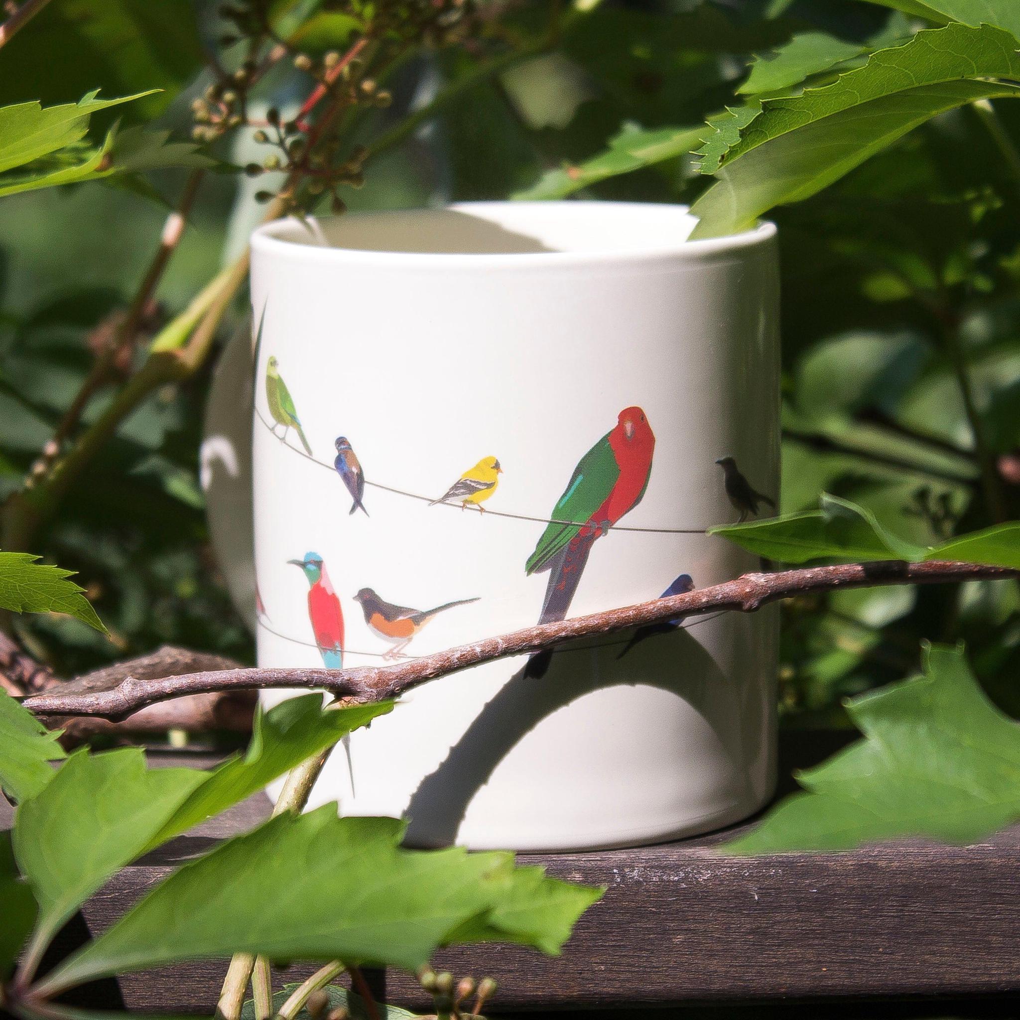 Birds on a Wire Heat-Changing Mug