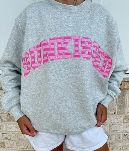 Sunkissed Striped Mockneck Sweatshirt