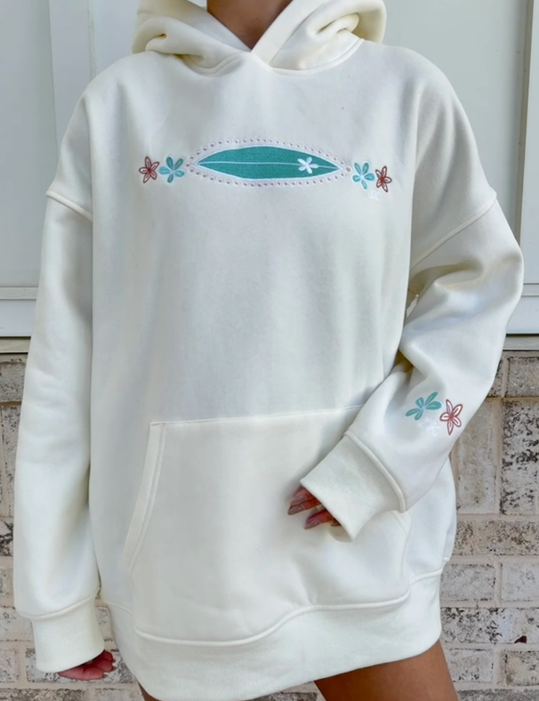 Detailed Surfboard Hoodie