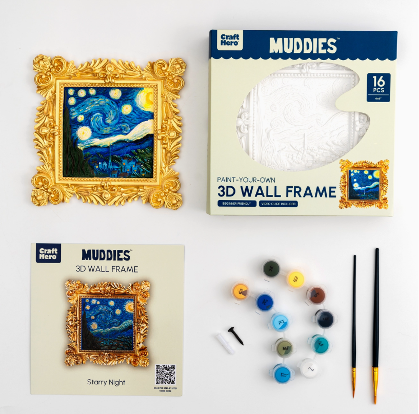Craft Hero Muddies™ - Starry Night - 3D DiY Wall Frame