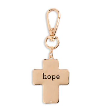 Gold Hope Bag Charm - 4in