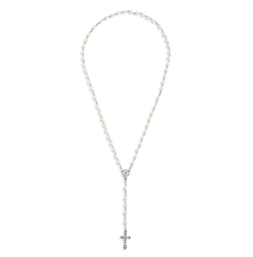 Pearl Rosary + Pouch - 18in