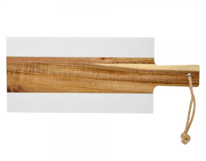Marble & Acacia Board With Hanging Rope