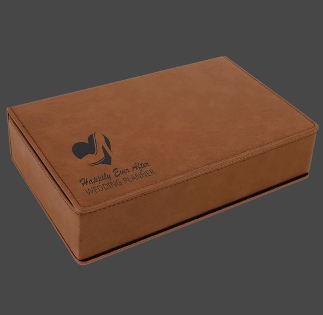 Brown Leather Flask Set - Engravable