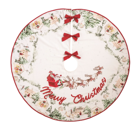 Santa Scene Tree Skirt