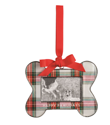 Happy Pawlidays Bone Frame Ornament