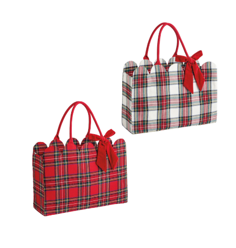 Tartan Scallop Totes