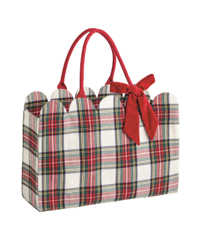 Tartan Scallop Totes
