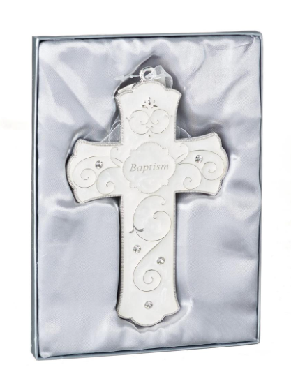 7.25"H BAPTISM CROSS CAROLINE COLLECTION