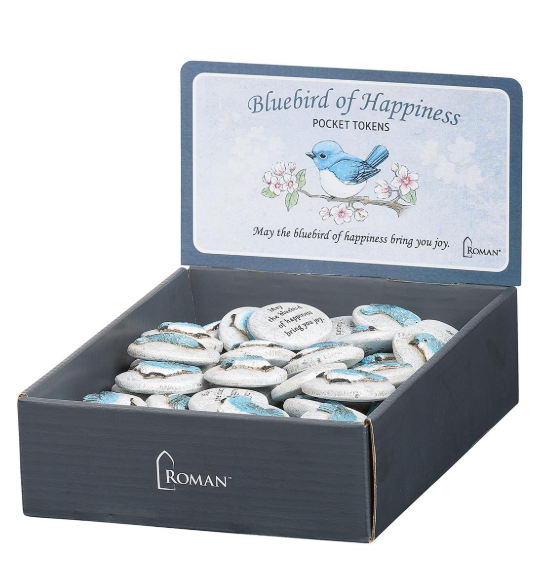 1.5"H BLUEBIRD OF HAPPINESS TOKEN