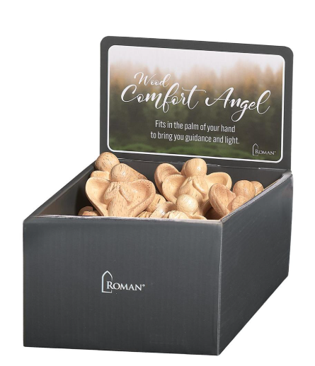 2.5"H MINI WOOD COMFORT ANGEL