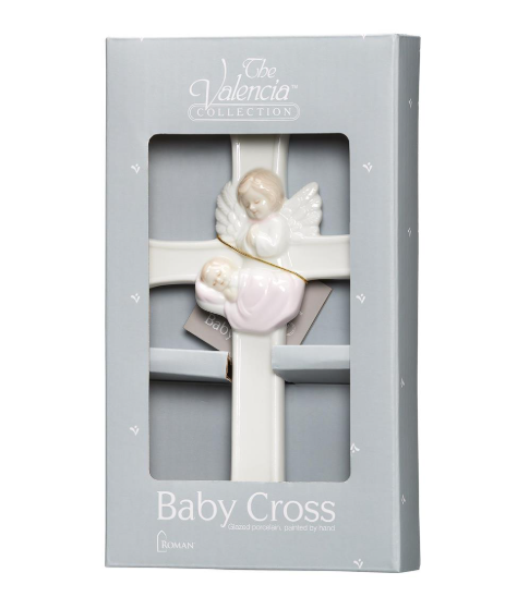 7.25"H VALENCIA GUARDIAN ANGEL CROSS